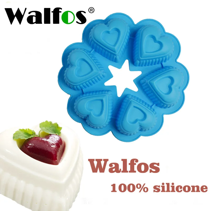 

WALFOS Heart Shape Silicone Cake Mold Muffin Cupcake Baking Pan For Pastry Cake Form Soap Chocolate Mould Cake Decorating Tools