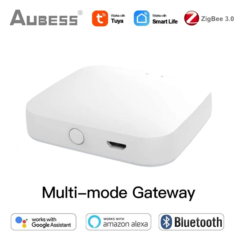 Tuya ZigBee 3.0 Smart Gateway Multi-Mode ZigBee + Bluetooth Mesh Hub Works with Smart Life App Voice Control Alexa Google Home