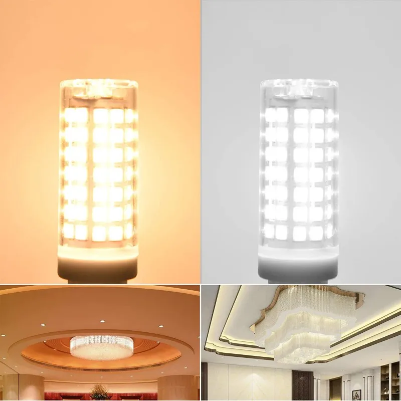 ألمع G9 LED مصباح AC220V 5 واط 7 واط 9 واط 12 واط السيراميك SMD2835 LED لمبة الدافئة/كول الأبيض الأضواء استبدال ضوء الهالوجين