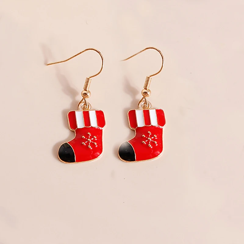 Leslie Mix Stile Winter Frohe Weihnachten Ohrringe Mode Schneeflocke Baum Santa Claus Deer Tropfen Ohrringe Neue Jahr Schmuck Geschenke – Detail 36