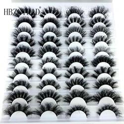 NEW 20 Pairs Fluffy Lashes 25mm 3D Mink Lashes Long Thick Natural False Eyelashes Wholesale Lashes Vendors Makeup Mink Eyelashes