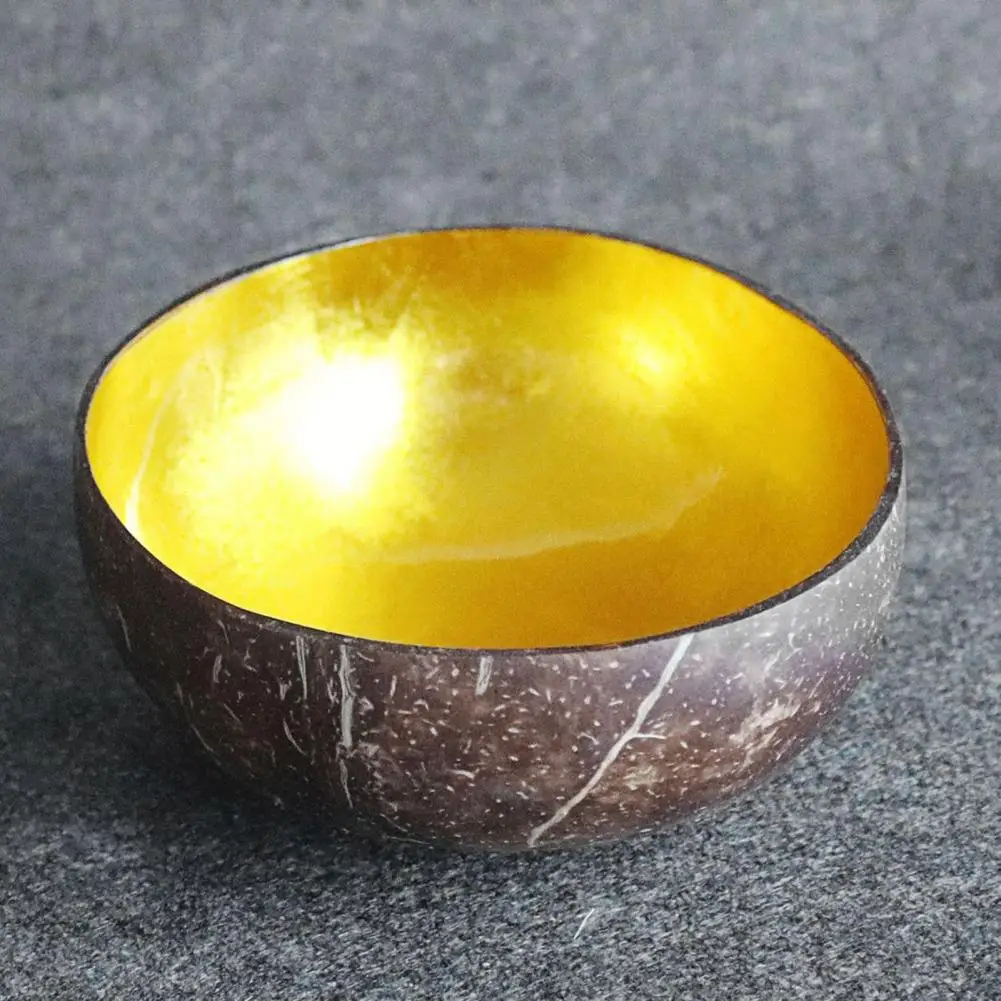 Food Container Compact Durable Coconut Shell Vintage Anti-Wear Painted Bowls for Restaurant - view 5