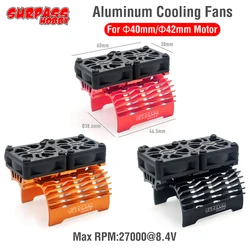 RC Fan Surpsshobby RC Heatsink With Dual Cooling Fan RC Car Accessories for Hobbywing Leopard 4268 4274 4092 1/8 1/10 RC Car