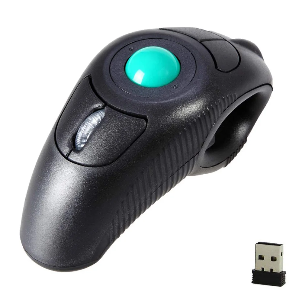 

2.4G USB Mouse Trackball Handheld Finger MiceWireless Optical Travel DPI Mice for Android TV PC Laptop Mac Left and Right Handed