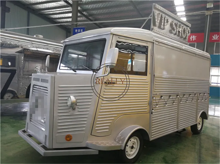 Carrito eléctrico Vintage para venta de comida, remolque móvil para el mercado europeo, novedad