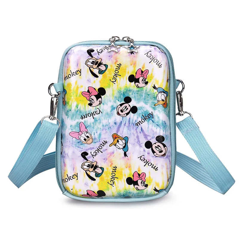 Disney Mickey Mouse cartoon women bag small square parent-child wide shoulder strap Single Shoulder Messenger mobile phone bag