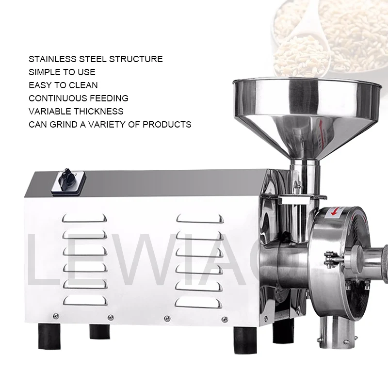 

Grain Flour Mill Bean Grinder Spices Herbal Cereals Coffee Dry Food Grinders Crusher 1500w Kitchen Grinding Machine