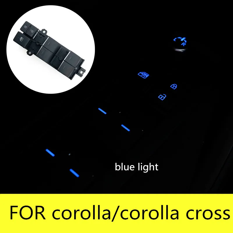 LED Lighted Power Window Switch for Toyota RAV4 XA50 Corolla cross Wildlander 2019 2020 Backlight Left Driving Upgrade