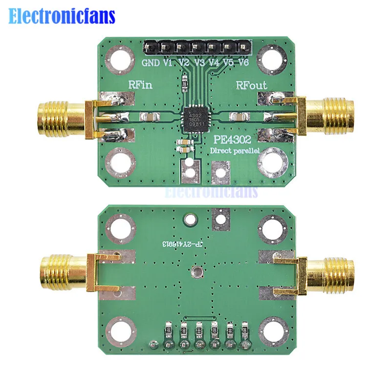 PE4302 HF-Dämpfungsglied, numerisch gesteuertes Modul, 1 MHz bis 4 GHz, paralleler Sofortbetrieb, 50 Ohm, SMA-Buchse, NC-Dämpfungsglied – Detail 9