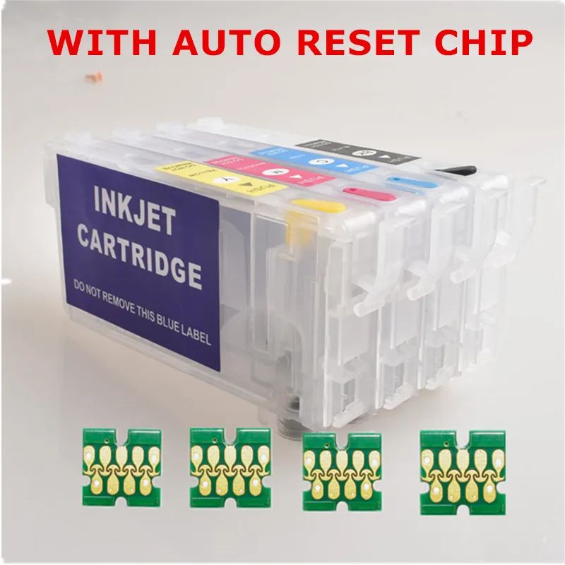 Cartucho de tinta recargable, Chip de reinicio automático para Epson Workforce Pro, WF-3820DWF, WF-3825DWF, WF-4820DWF, Europa, 405XL, 405, WF-4825DWF