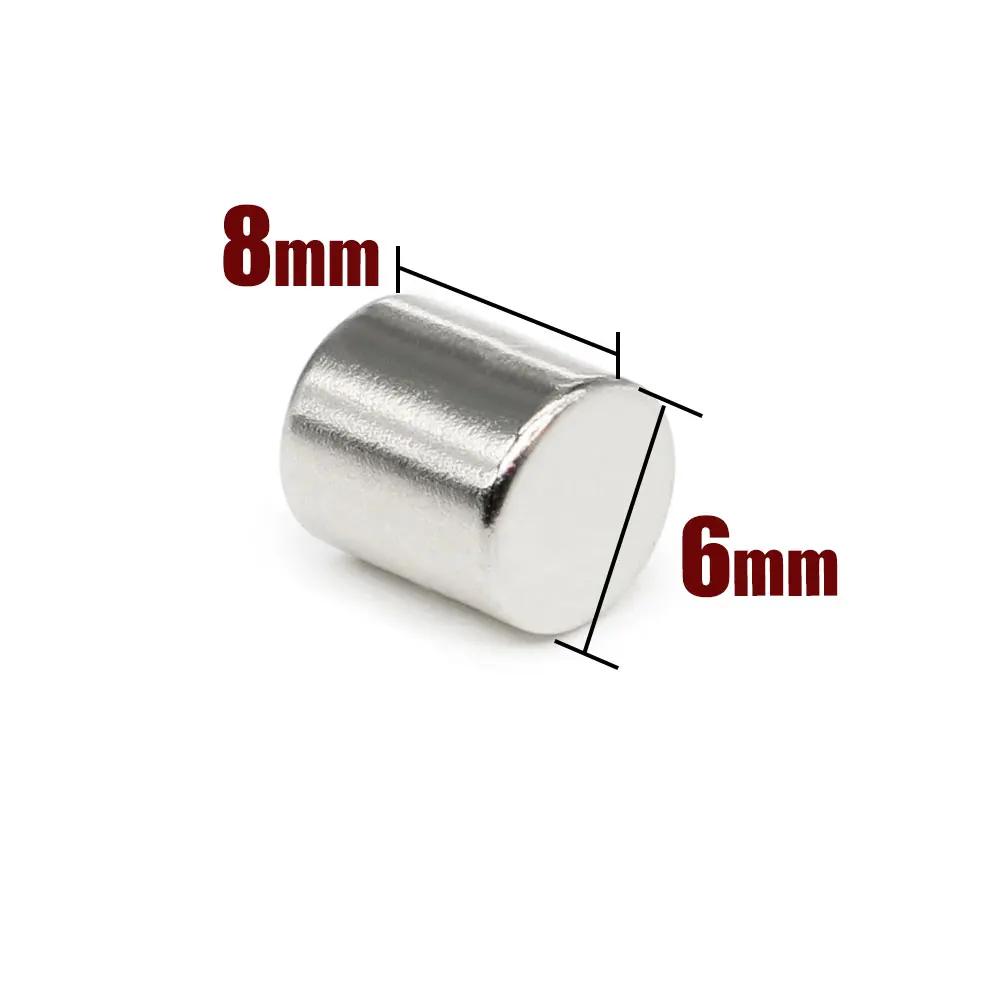 10/20/50/100/150/200PCS 6x8 mm Small Round Search Magnet N35 Thinck Powerful Strong Magnetic magnet 6x8mm Neodymium Magnet 6*8