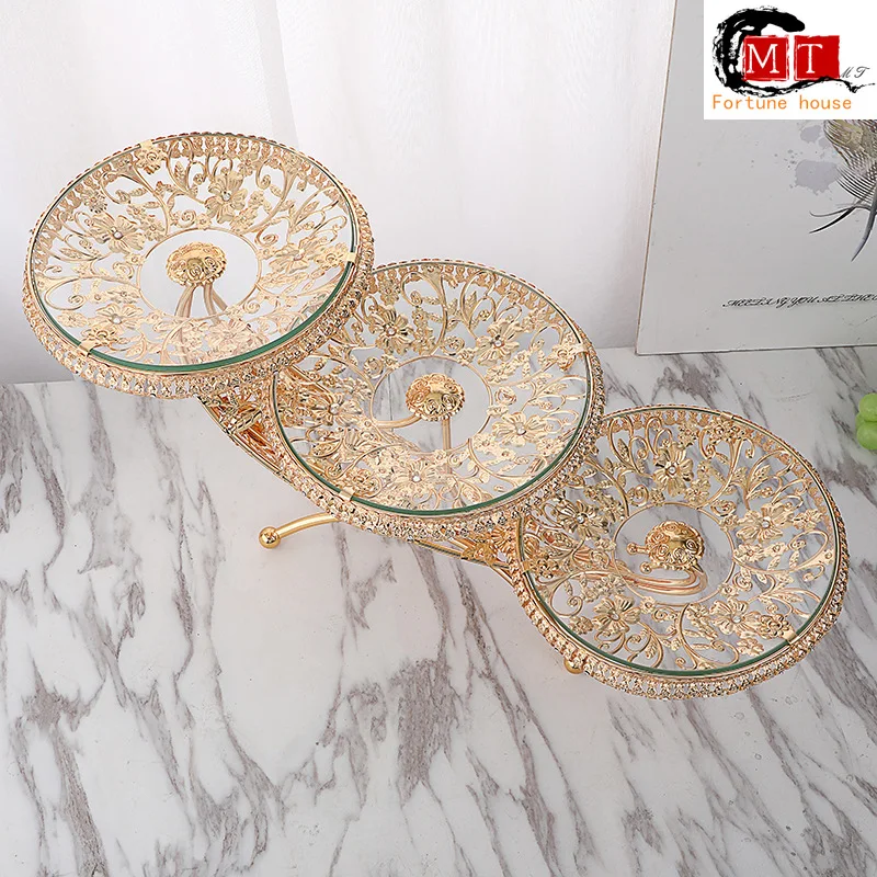 2020 new luxury creative home living room hotel coffee table crystal fruit bowl glass fruit bowl wholesale