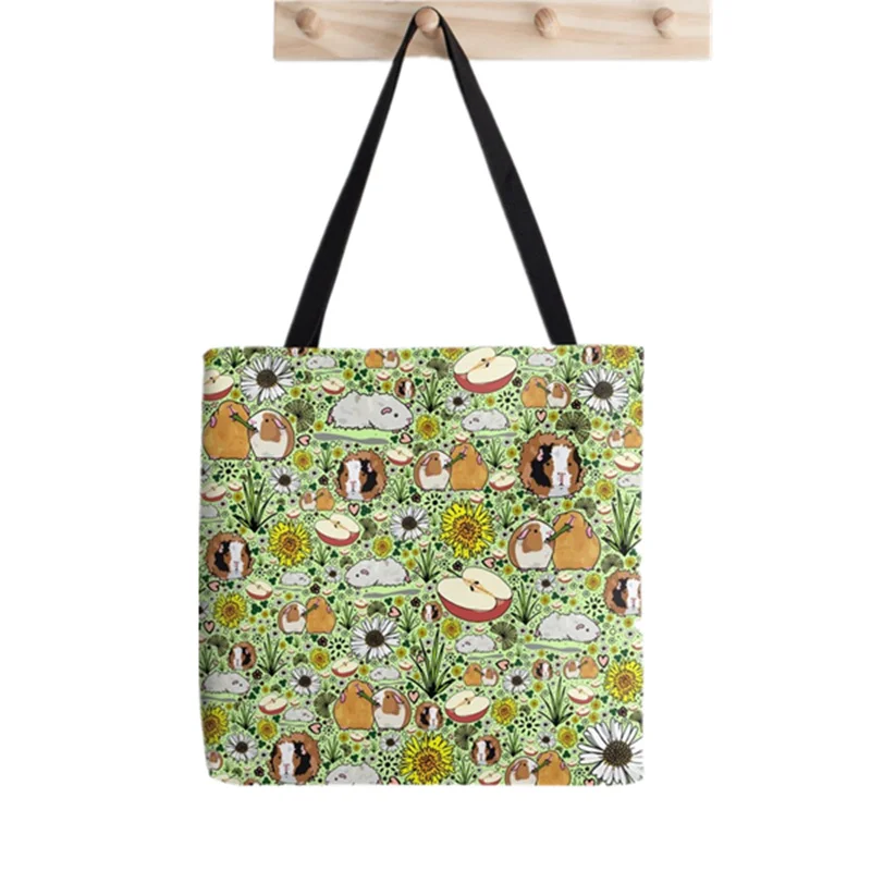 Shopper Guinea Pig Huddle Tote Bag Print Tote Bag women Harajuku shopper handbag girl Shoulder shopping bag Lady Canvas Bag
