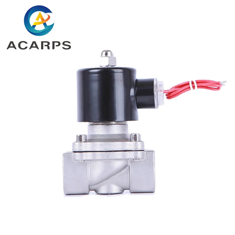 3/4 Solenoid Valve 24v 22v 12v 110v Stainless Steel N/C Electric Valve 10bar