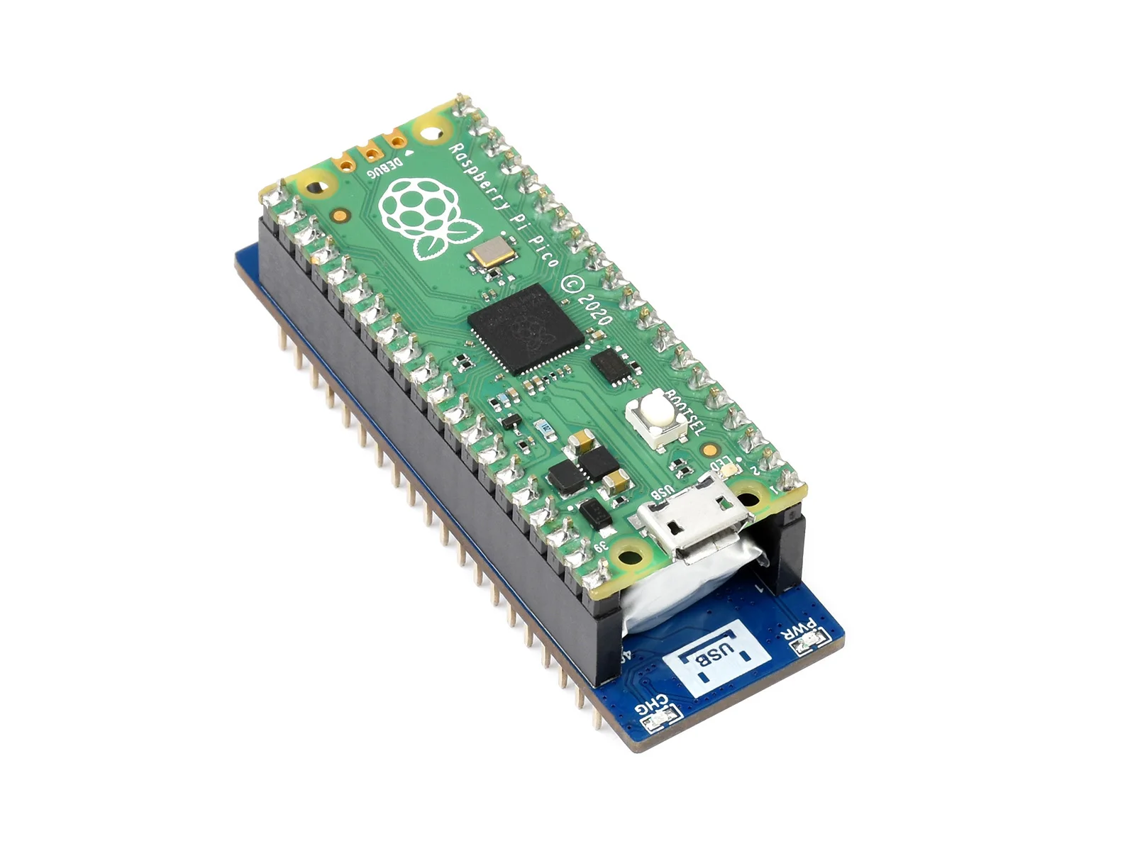 Waveshare UPS Module For Raspberry Pi Pico, Uninterruptible Power Supply, Li-Po Battery, Stackable Design
