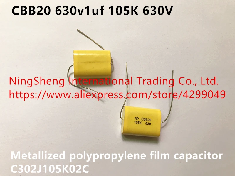 Original new 100% CBB20 630v1uf 105K 630V metallized polypropylene film capacitor C302J105K02C (Inductor)