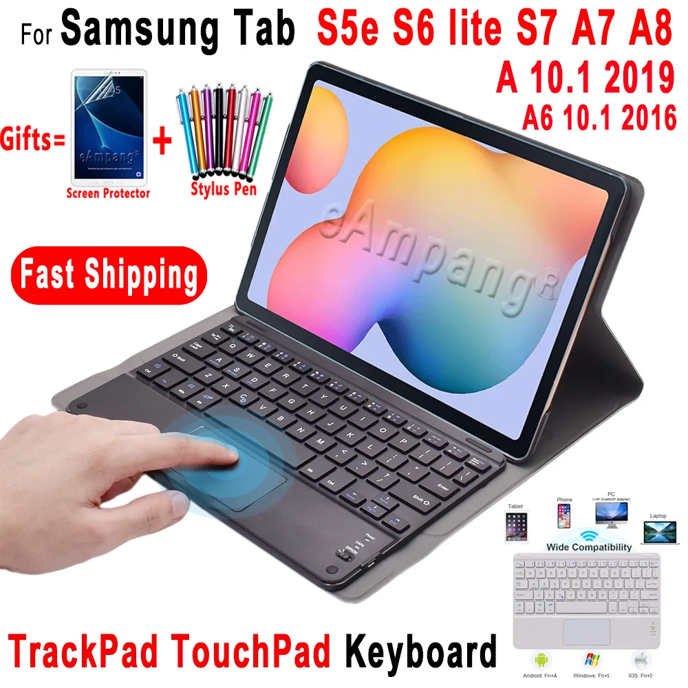 

Touchpad Keyboard Case For Samsung Galaxy Tab S6 Lite S7 11 S5E S4 S6 A8 10.5 A7 10.4 A 10.1 2019 A 10.5 Keyboard Cover Case