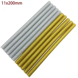 5pcs Gold or Sliver 11mm*200mm Hot Melt Glue Sticks For Glue Gun Craft Phone Case Album Repair Accessories Adhesive 11mm Sticks