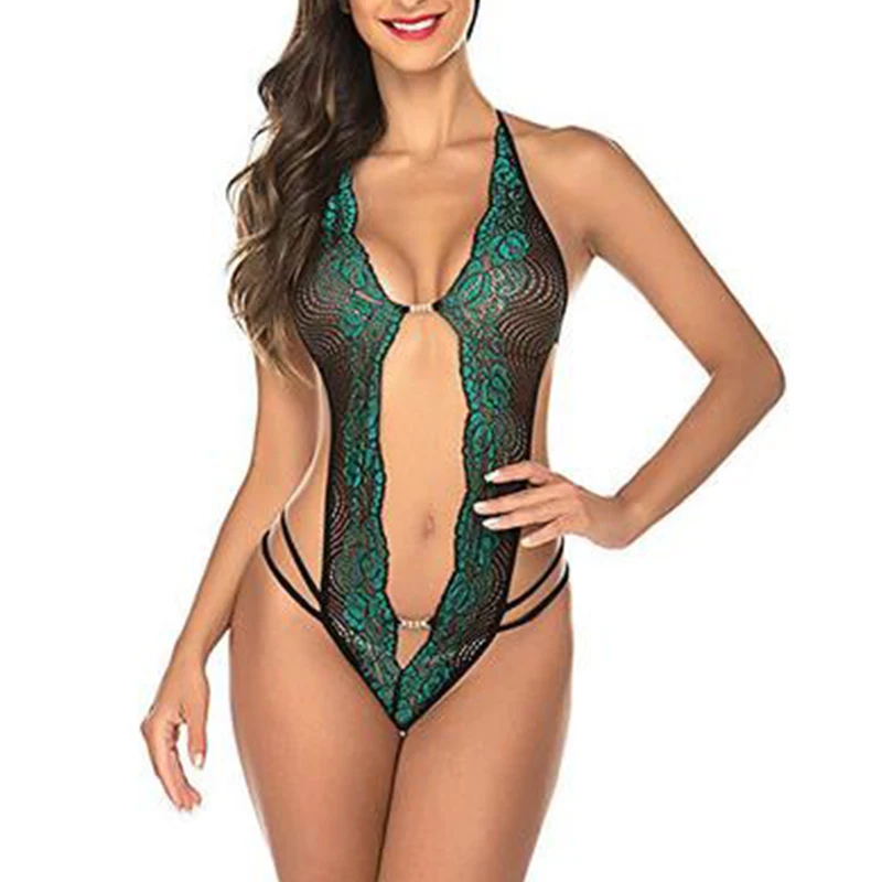 Lingerie sexy plus size de renda transparente, lingerie erótica feminina, camisola sexy longa de renda, roupa de dormir, 2020