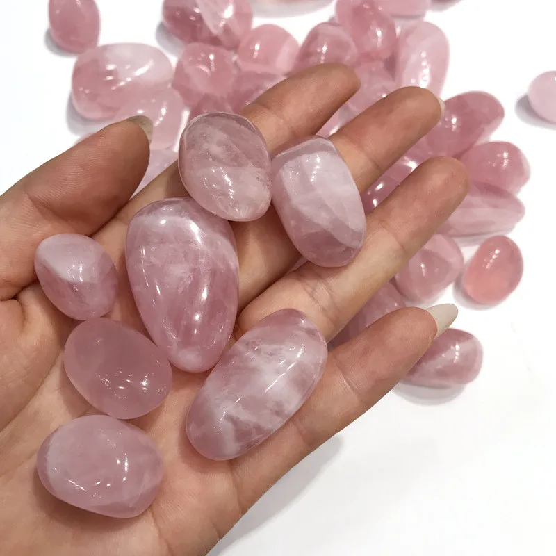 

Natural Pink Roses Quartz Crystal Stone gravel beads Rock Chip beads Lucky Healing Natural Stone and Minerals Health Decoration