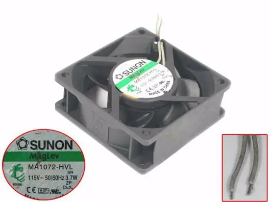 

SUNON MA1072-HVL AC 115V 3.7W 70x70x25mm 2-Wire Server Cooling Fan