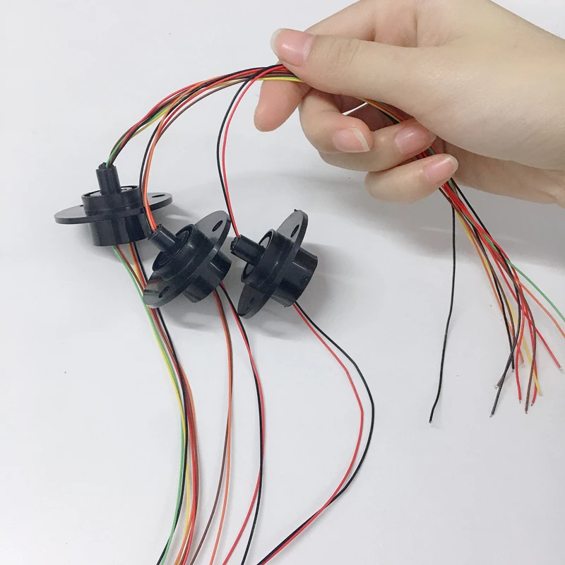 Miniconectores de junta de conductividad rotativa, cápsula de cables de 2/4/6/8/12/18/24/36 canales, anillo deslizante de 1-2A, 8,5/12,5/15,5/22mm,