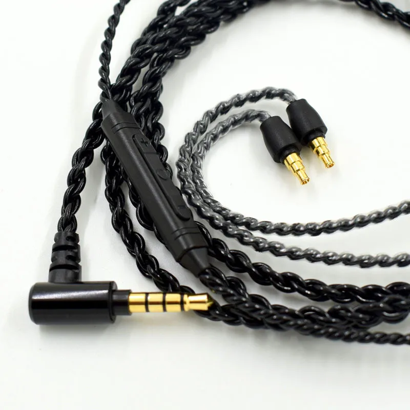 Replacement Audio Cable For Sennheiser IE40 PRO Headphones Upgrade Silver Plated Cord Wire Microphone Volume Control 23 AugT2