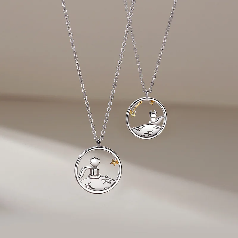 Mode Kreative Schmuck Kleine Fuchs Paar Halskette Schlüsselbein Kette Paar Anhänger Party Geschenk Hochzeit Zubehör – Detail 3