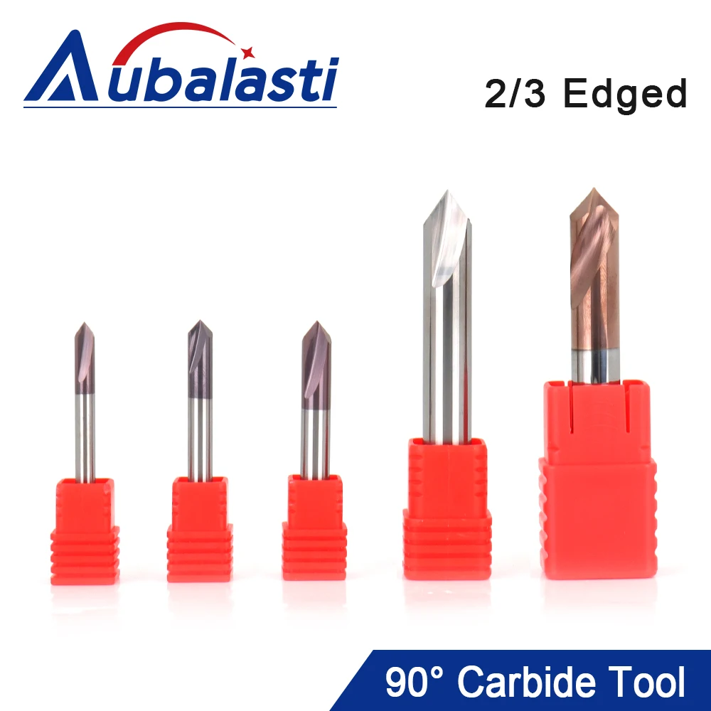 CNC Milling Cutter HRC55 Tungsten Carbide Tool Straight Groove Chamfering Tungsten Steel Router Bits For Engraver Machine