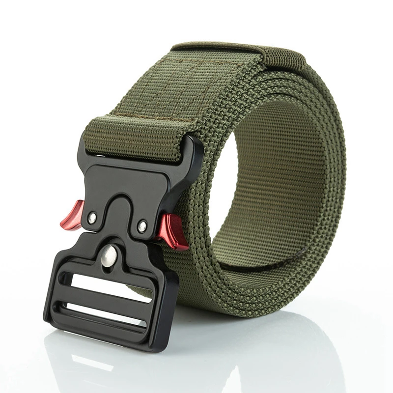 50mm Width Men Tactical Belt,Style Belt, Riggers Belts For Men, Heavy-duty Quick-release Zinc Alloy Buckle Plus Size