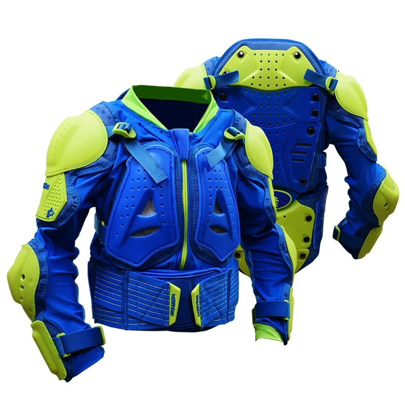 Childrens Motorcycle Body Armor For Height 1-1.4M CE Protective Gear Back Protector Motorcycle Motocross Off Road Racing Jacket