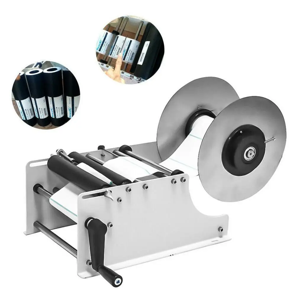 MT-30 Manual Round Bottle Labeling Machine Plastic Glass Bottle Metal Bottle Labeler Applicator