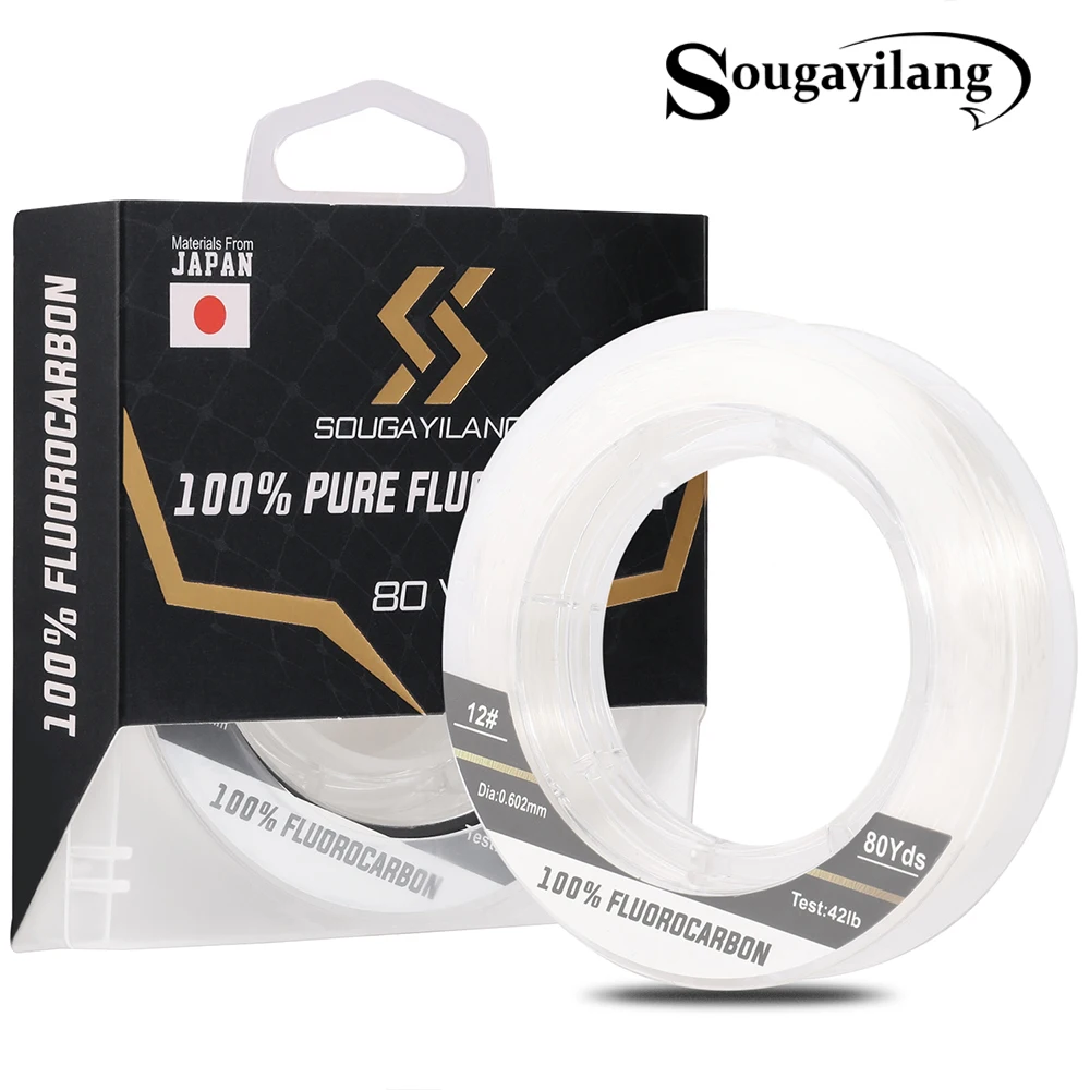 Sougayilang 80yds Carbon Fluorocarbon Fishing Line trong concealment High Quality Super Power Fishing line For Outdoors Fishing