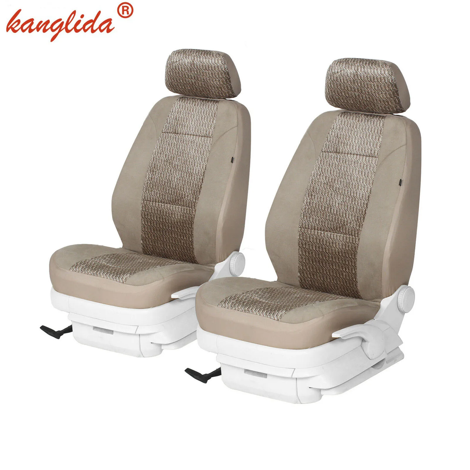 KANGLIDA Universal Front Car Seat Cover Seat Back Protector Cover Highback Airbag Breathable Cloth Short Plush Warm