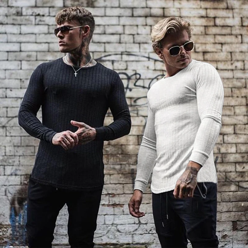 New Autumn Fashion Thin Sweaters Men Casual Long Sleeve Pullovers Man O-Neck Solid Slim Fit Sweaters Knitting Tops pull homme