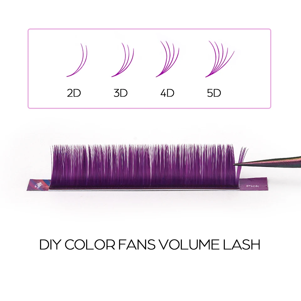 Kleurrijke Fanning Bloom Wimpers Auto Bloei Valse Wimperverlenging Gemakkelijk Fan Volume Wimpers Natuurlijke Zachte Lash Makeup Tools