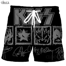 Mais novo metal rock beijo banda 3d impressão masculina verão moda shorts hip hop harajuku praia all-match sweatpants transporte da gota