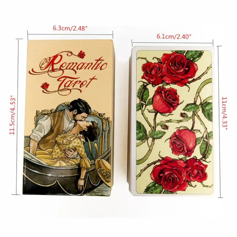 Baraja de cartas de Tarot romántica, juego de mesa de oráculo de adivinación del destino, 78 cartas