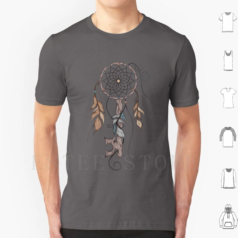 Key To Dreams T Shirt Cotton Men DIY Print Loujah Doodle Boho Bohochic Bohostyle Bohemian Gypsy Hippy Indie Dreamcatcher Dream