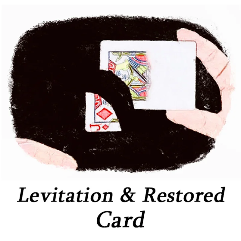 Levitation & Restored Card Magic Tricks Playing Card Close Up Street Illusion Gimmick Mentalism Puzzle Toy Magia Card Funny