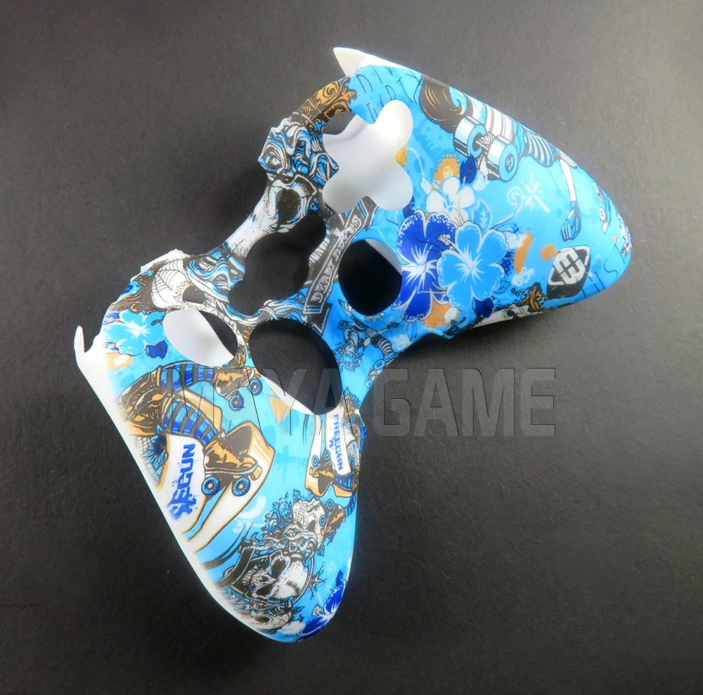 1pc Per XBOX360 Controller Maniglia Custodia protettiva Custodia protettiva in silicone Stampa a trasferimento d'acqua Copertura protettiva per la pelle