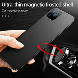 Ultra-thin Magnetic Hard Matte PC Phone Case For iPhone 15 14 13 12 11 Pro max SE XR X Xs 8 7 6 Plus Frosted Protection Cover