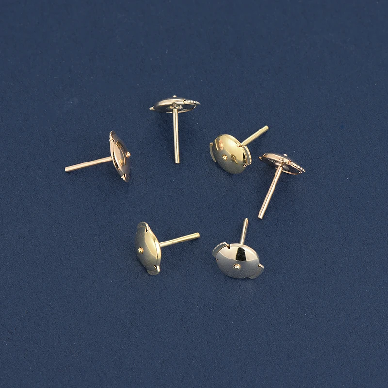 Sinya 18k Jewelry Findings Accessories Au750 Stamp Pure Real Gold Stud Earring Plate Stopper Lock Clasp Back