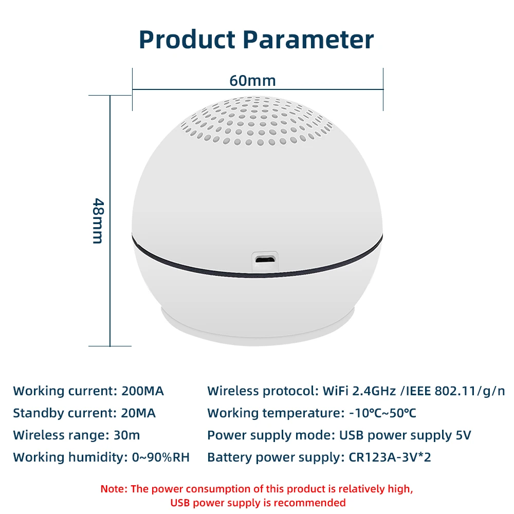 지능형 와이파이 스마트 사이렌 경보 센서, 지능형 연결 스마트 센서, 스마트 라이프 홈 보안 경보, 도난 경보