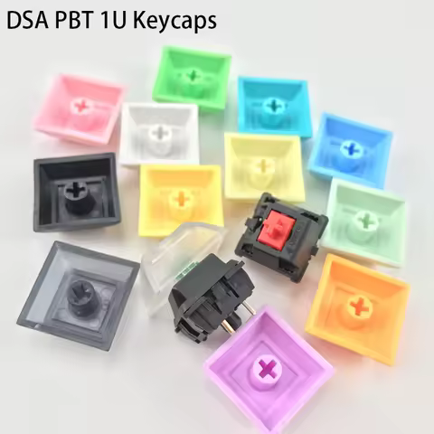 DSA Profile PBT 1U Keycaps Mechanical Keyboard Mixded Color Blank Custom Gamer Mx Switch Keycap Clear Bcaklight 1U DSA Height