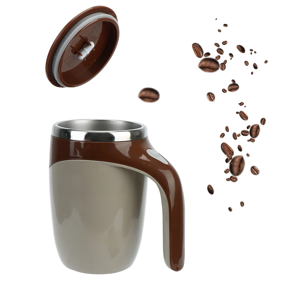 Magnetic Rotating Electric Milk Cup Auto Stirring Cup Lazy Coffee Stirring Cup Warmer Bottle Mark Cup 304 Stainless Steel