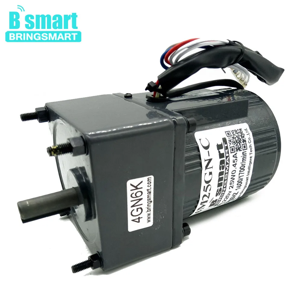 4M25GN-C Electric Motor 220V AC Geared Motor+Speed Controller Speed Regulation Reversible Reducer Motor Single-phase Slow Speed