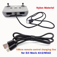 Remote Controller Charging Line USB Cable Nylon Wire Connector for DJI Mavic 3 Mini 2 3 4 Pro/Air3/2/2s Transmitter Charging Kit