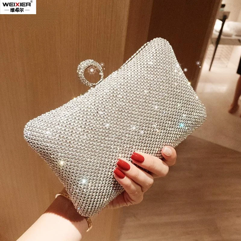 

Ladies Evening Party Clutch Bag Evening Clutch Handbag Chain Women Wallet Purse for Cellphone Lipstick Wedding Clutch Silver sac