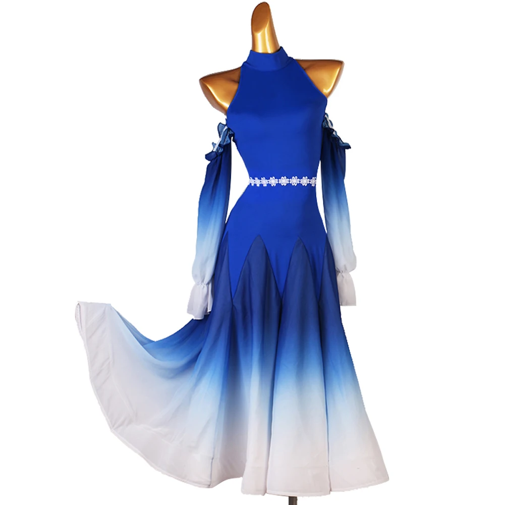 Waltz Ballroom Competition Dress Standard Dance Performance Stage Costume Women Evening Gowns Concert Outifts Gradient